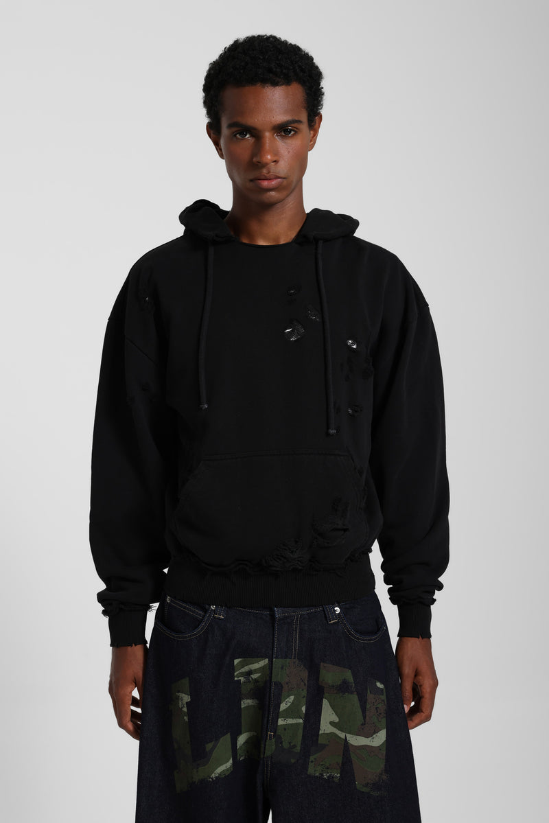 هودي Pullover Bitten باللون الأسود
