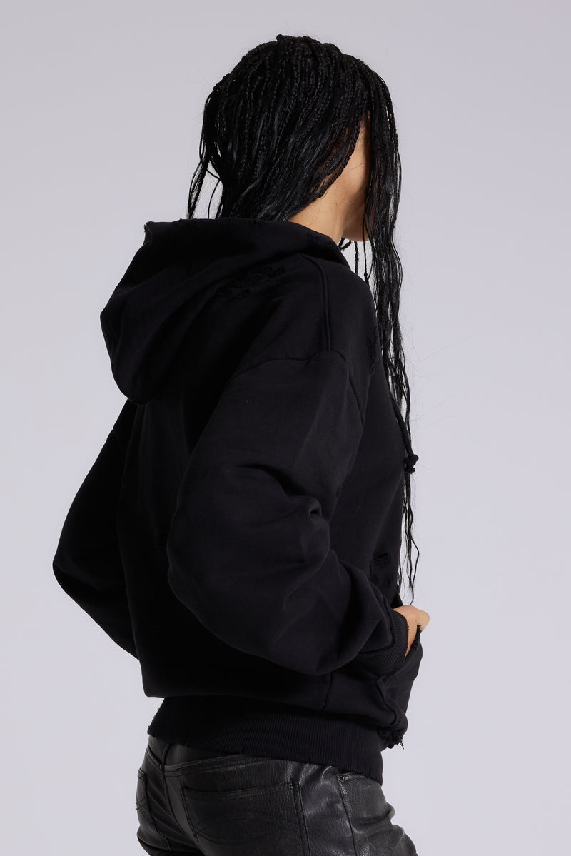 Pullover Bitten Hoodie in Black | Jaded London | Clothing