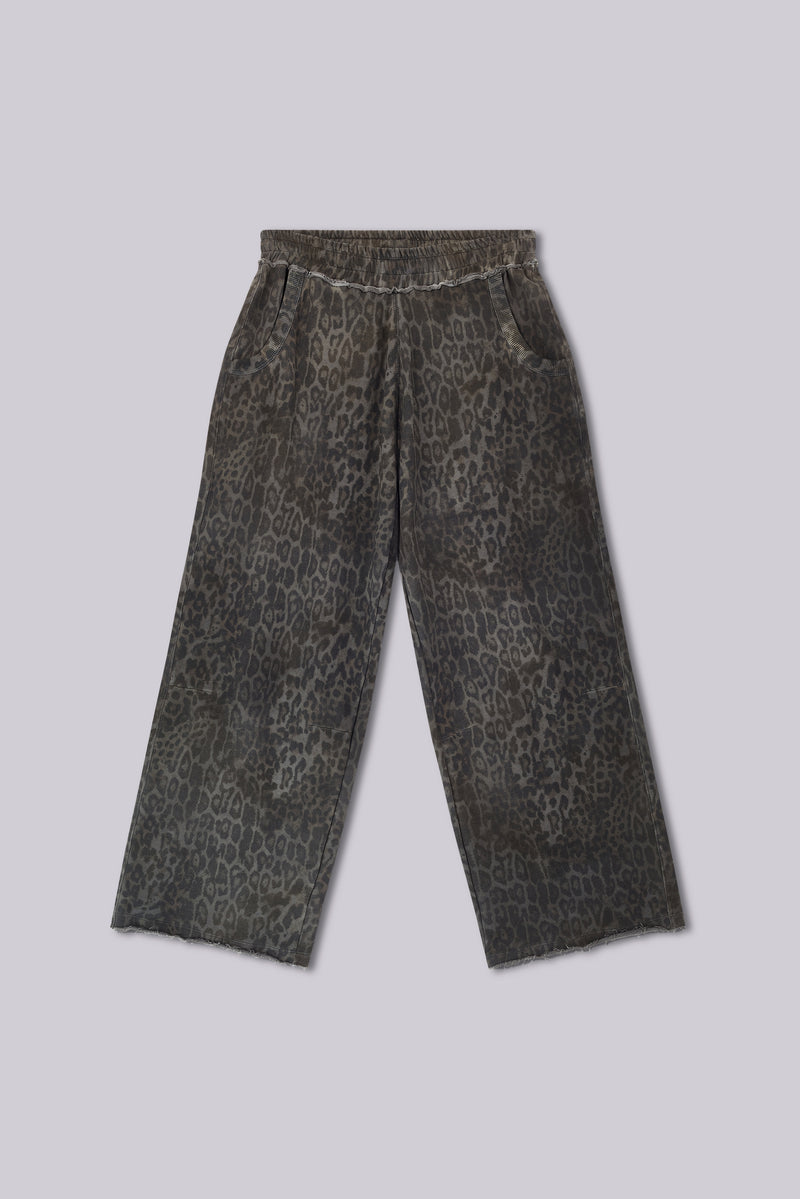 Charcoal Leopard Monster Joggers