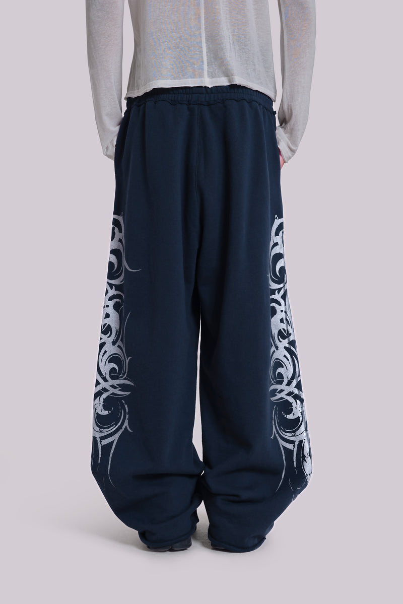 Navy Baggy Blade Joggers