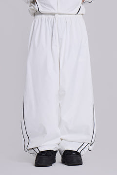 White Vapor Tracksuit Bottoms - L / White