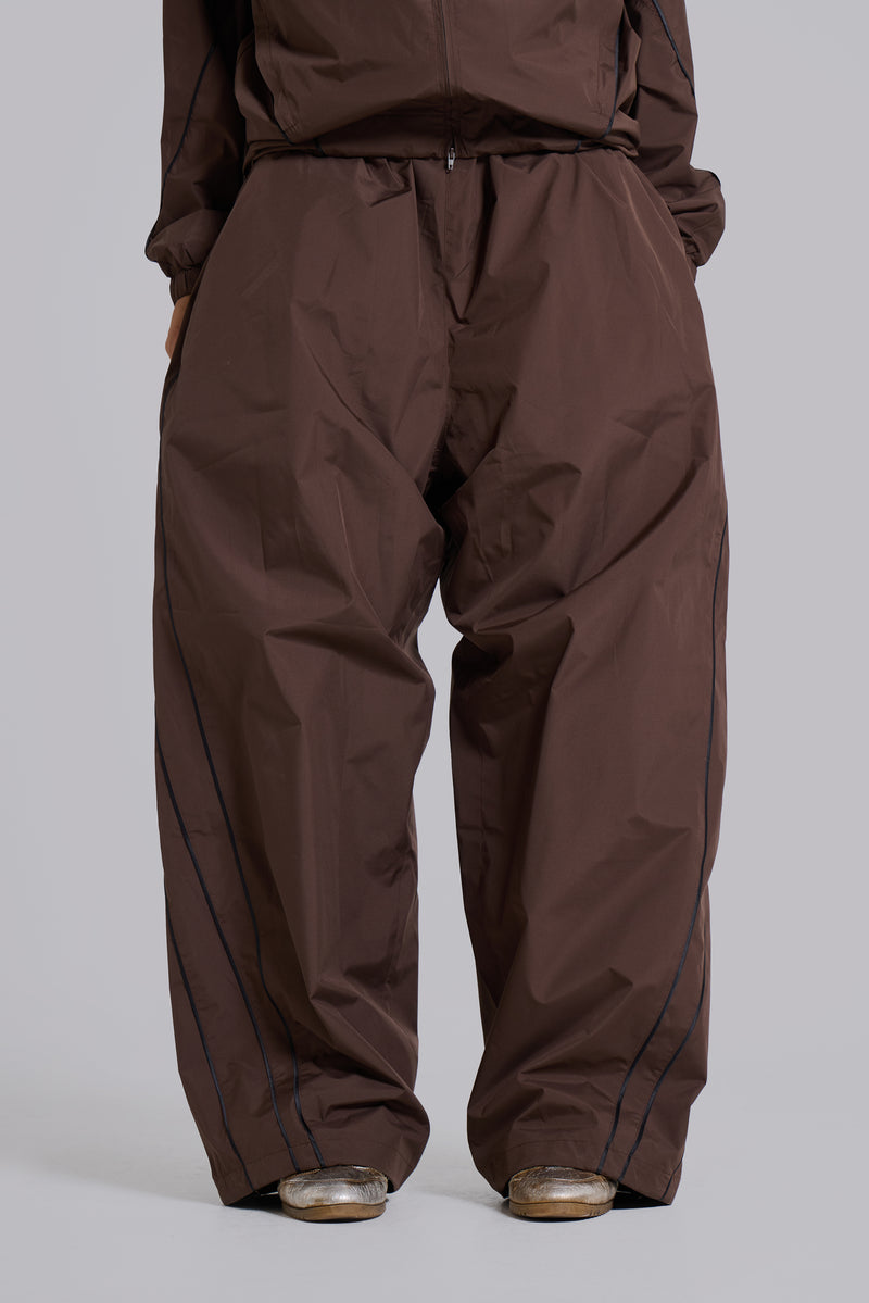 Brown Vapor Tracksuit Bottoms