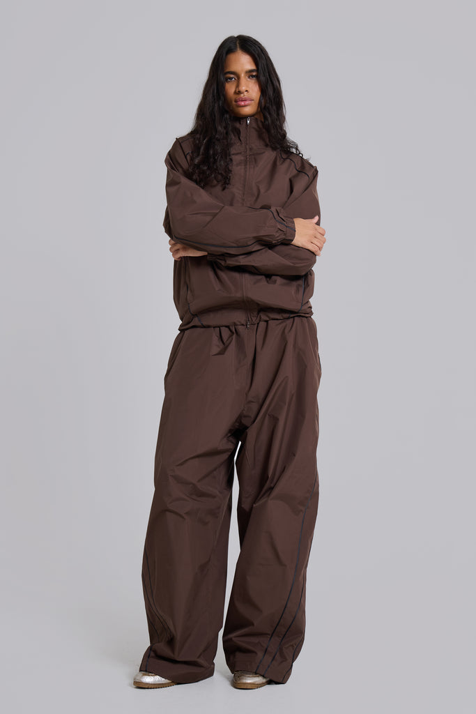 Brown Vapor Tracksuit Bottoms
