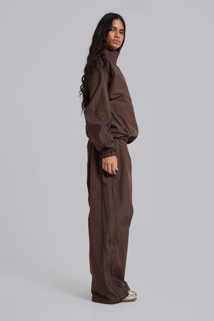 Brown Vapor Tracksuit Bottoms