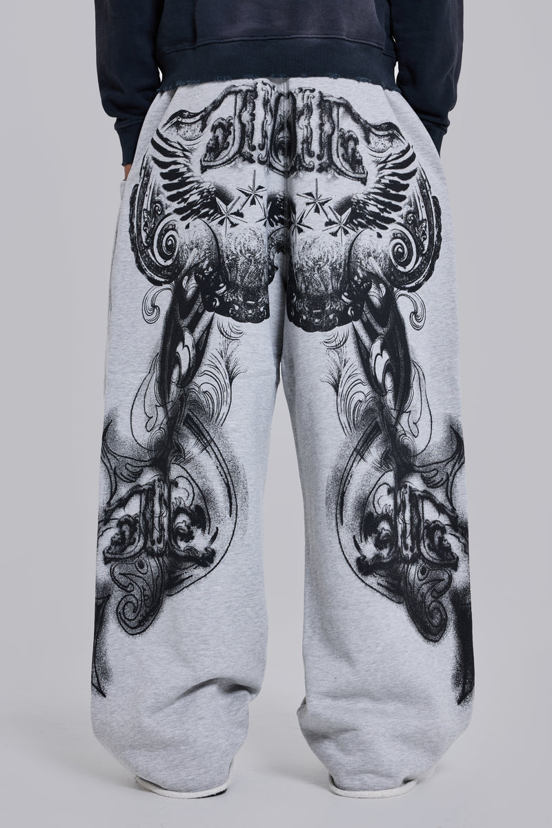 Gothic Print Baggy Monster Joggers | Jaded Man | Clothing