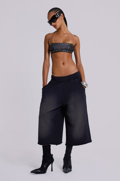 Monster 3/4 Washed Black Shorts - XS / Black