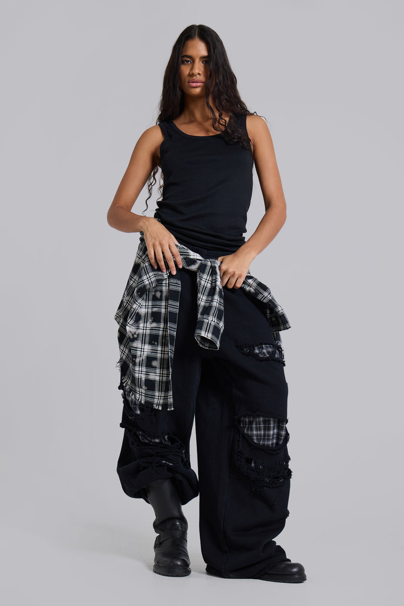 Check Layered Monster Joggers