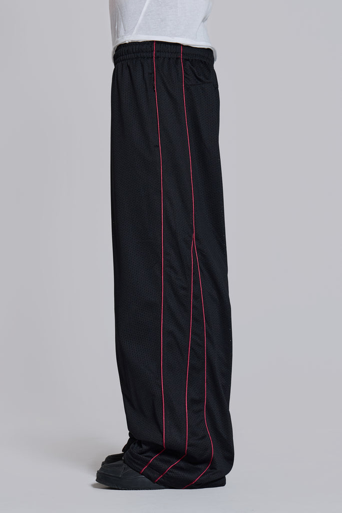 Black Mesh Vapor Tracksuit Bottoms
