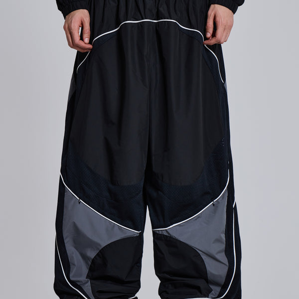 Black Panelled Vapor Joggers | Jaded London | Clothing
