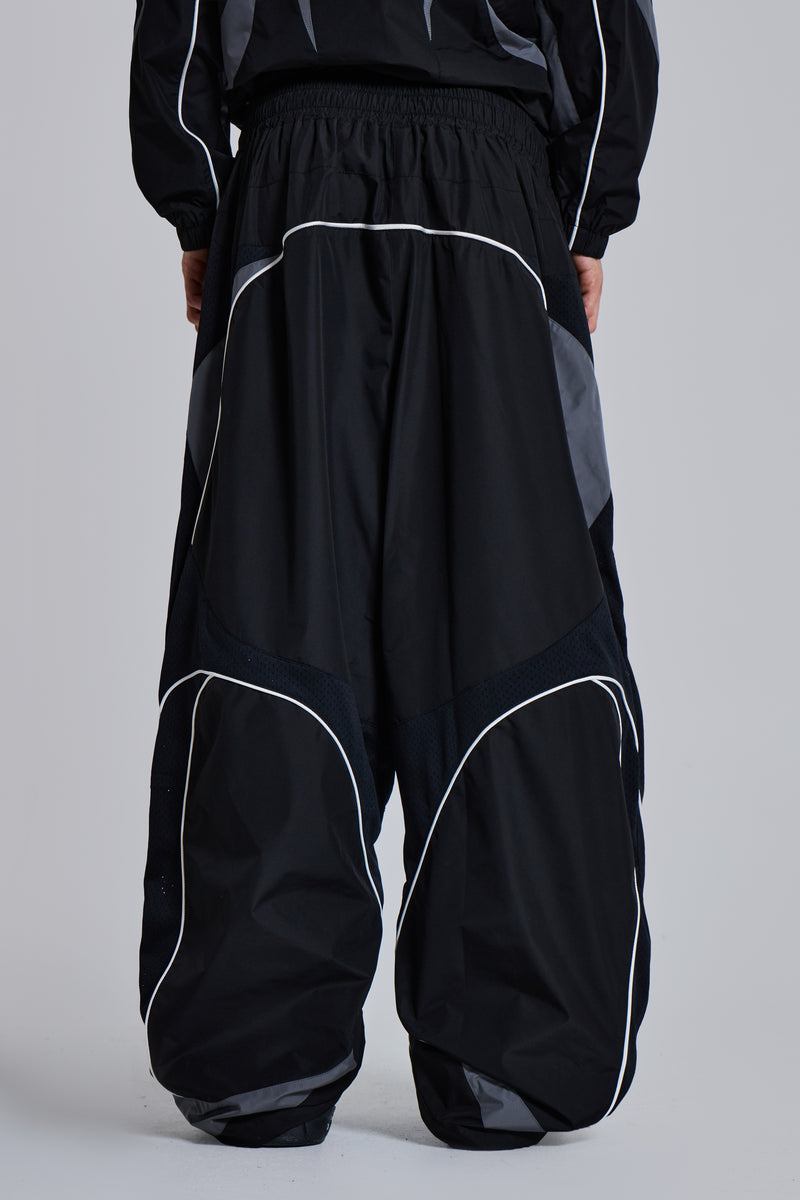 Black Panelled Vapor Joggers | Jaded London | Clothing