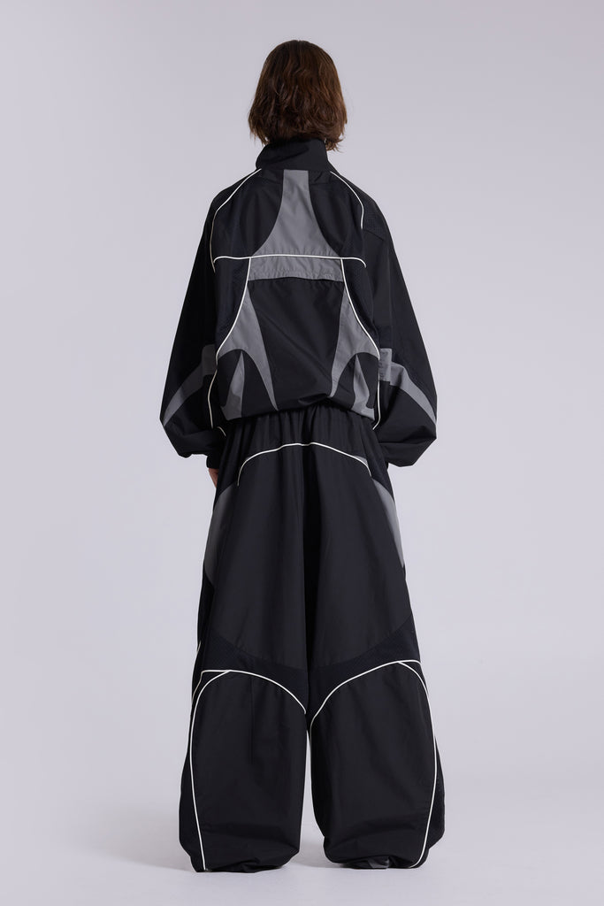 Black Panelled Vapor Jacket | Jaded London | Clothing