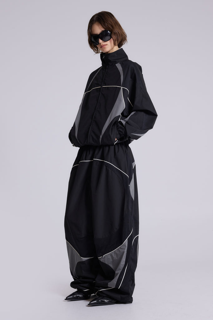 Black Panelled Vapor Jacket | Jaded London | Clothing