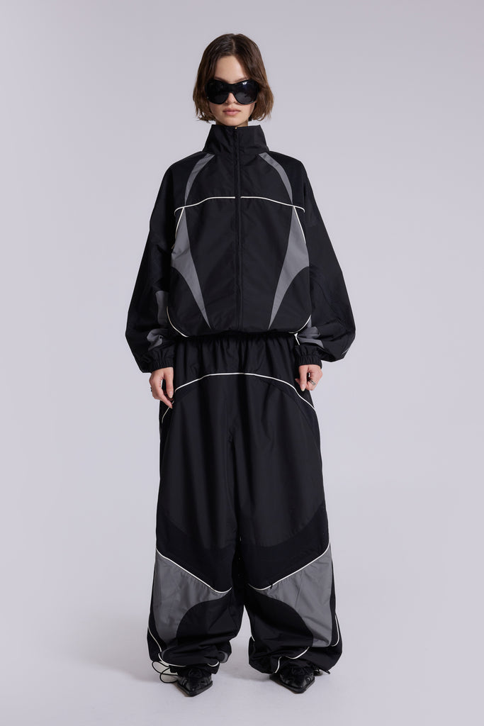 Black Panelled Vapor Jacket | Jaded London | Clothing