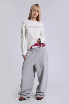 Grey Marl Waffle Monster Joggers - XXS / Grey