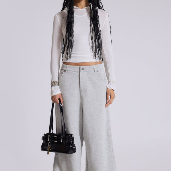 Grey Marl Monster Jeans | Jaded London