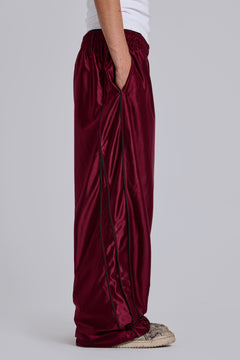Burgundy Metallic Vapor Joggers – view 1