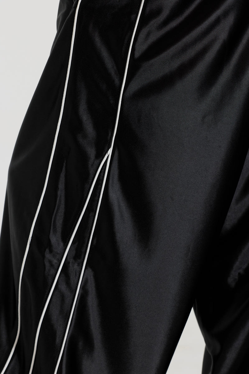 Black Metallic Vapor Joggers