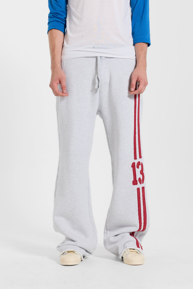 13 Stripe Bootcut Jogger in Grey Marl