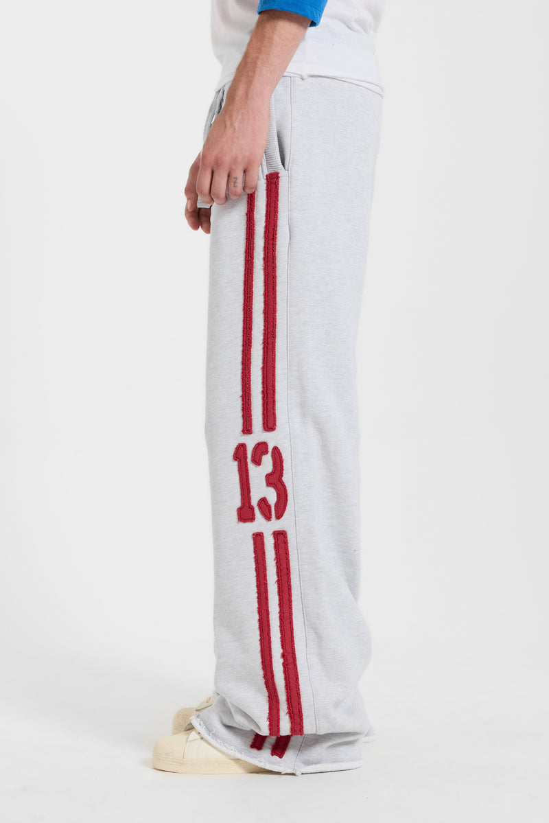 13 Stripe Bootcut Jogger in Grey Marl