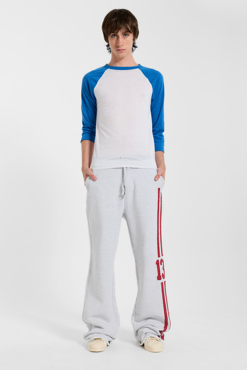 13 Stripe Bootcut Jogger in Grey Marl