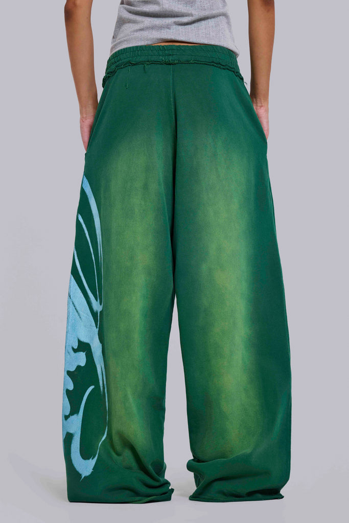 Divine Airbrush Green Monster Joggers | Jaded London