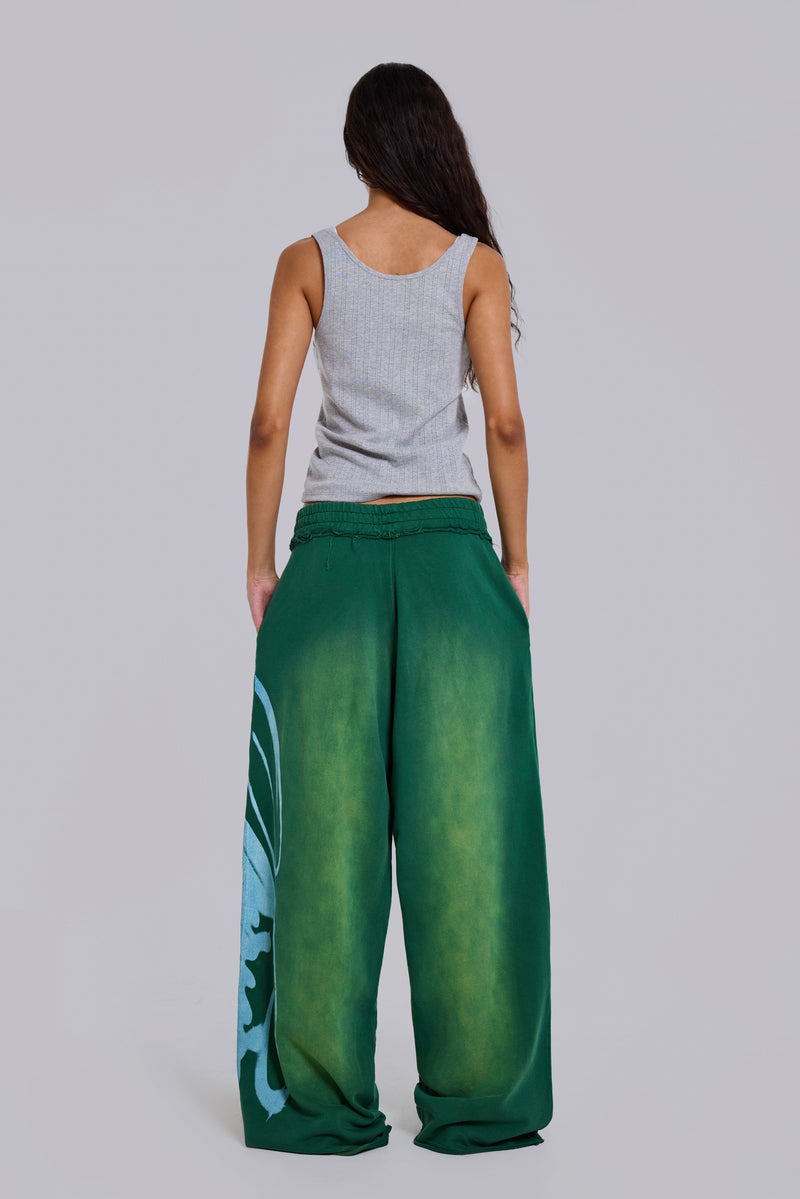Divine Airbrush Green Monster Joggers | Jaded London