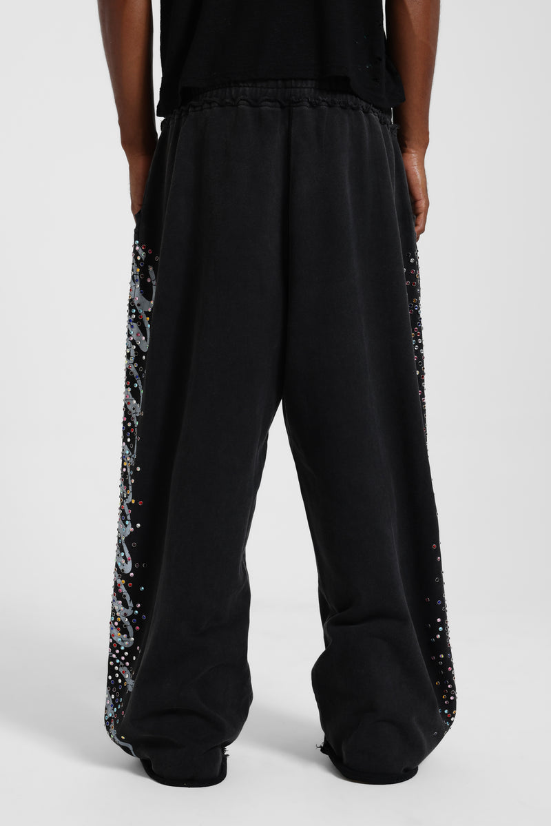 Black Diamante Hardcore Joggers