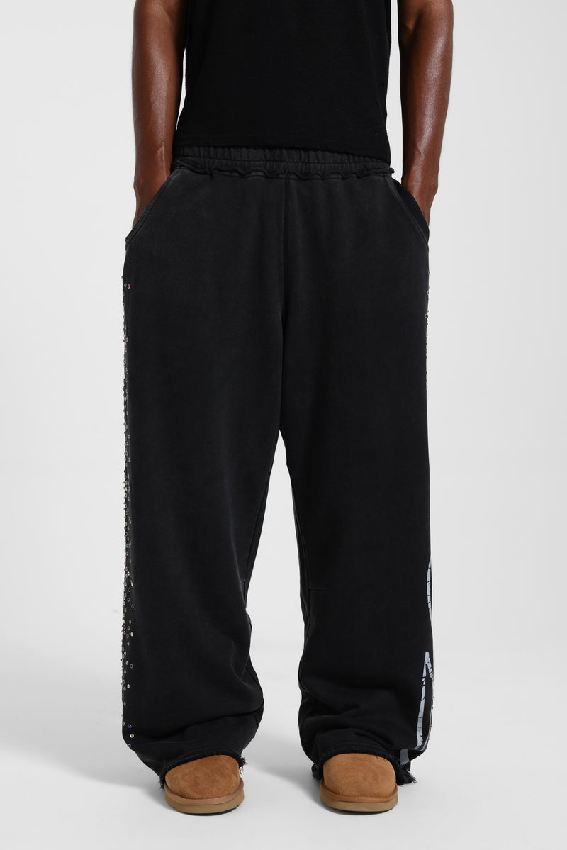 Black Diamante Hardcore Joggers