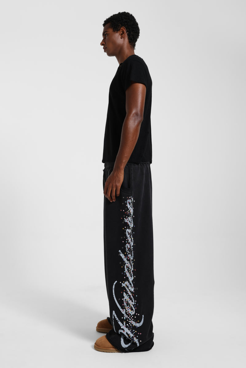 Black Diamante Hardcore Joggers