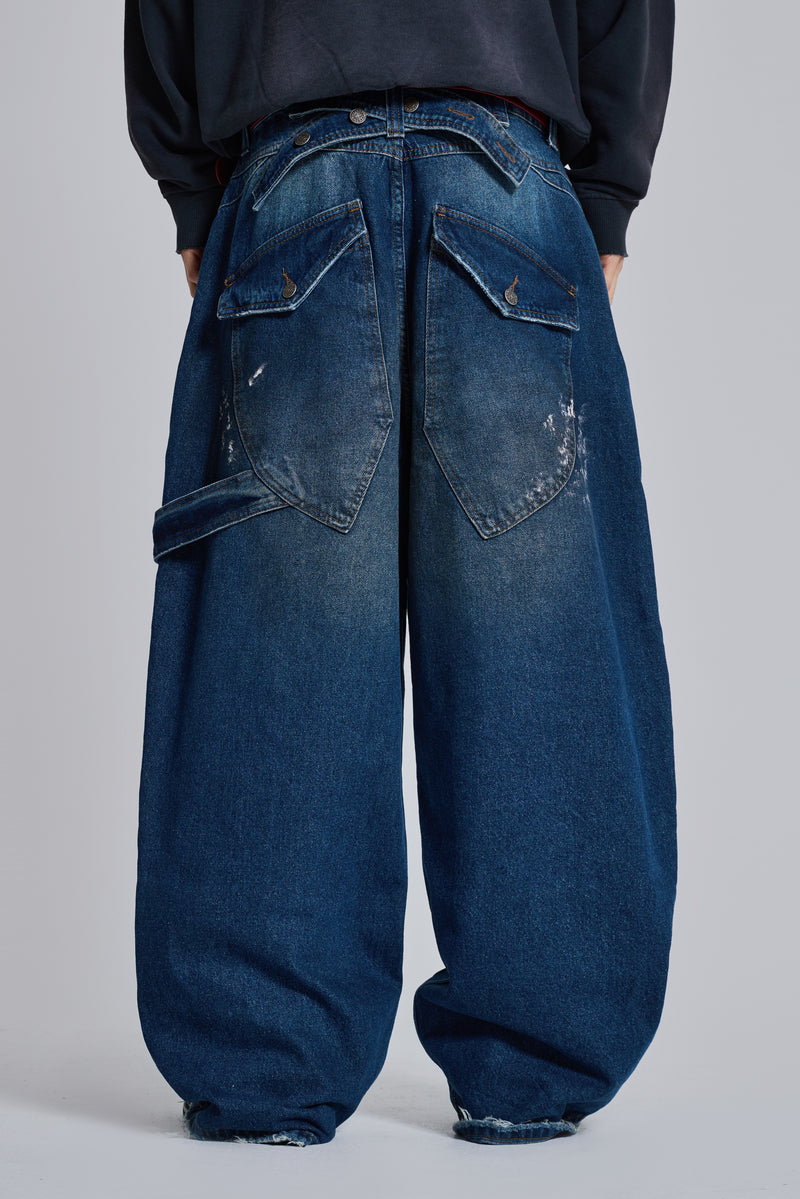 Splatter Cinch Carpenter Jeans