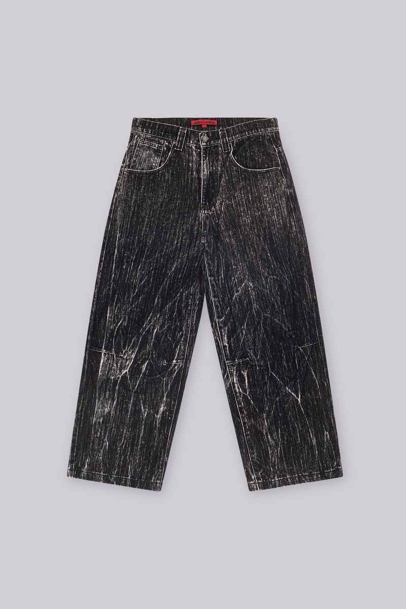 Black Flock Colossus Jeans