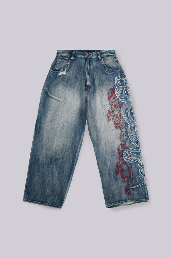 Layered Tribal XL Colossus Jeans