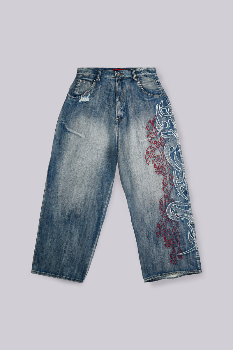 Layered Tribal XL Colossus Jeans