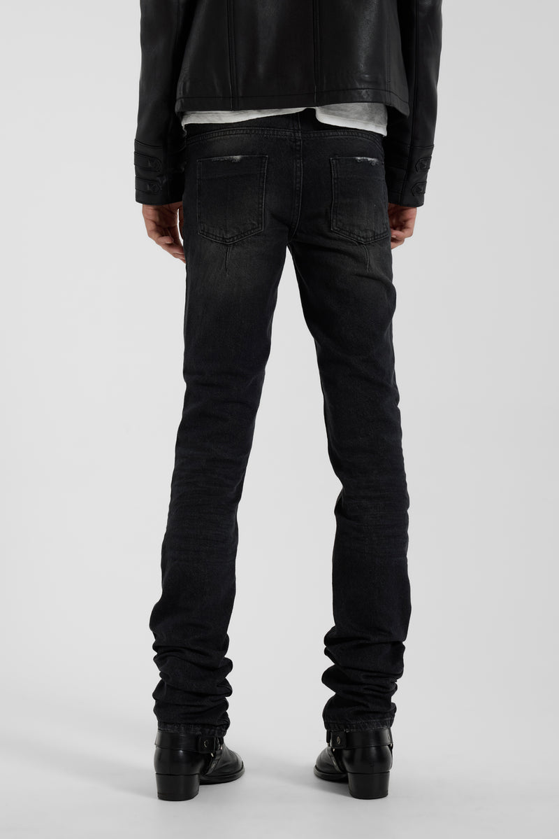 Washed Black Drain Jeans