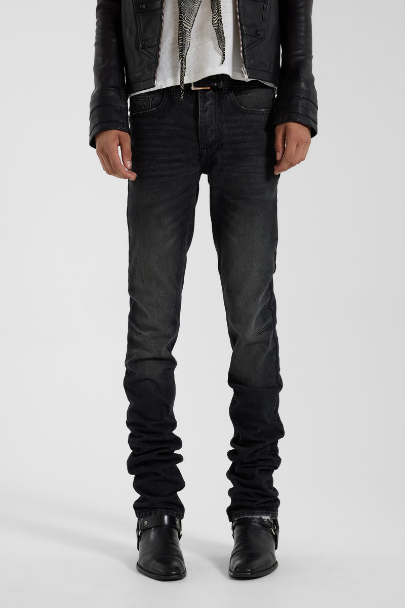 Washed Black Drain Jeans