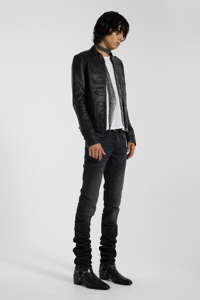 Washed Black Drain Jeans