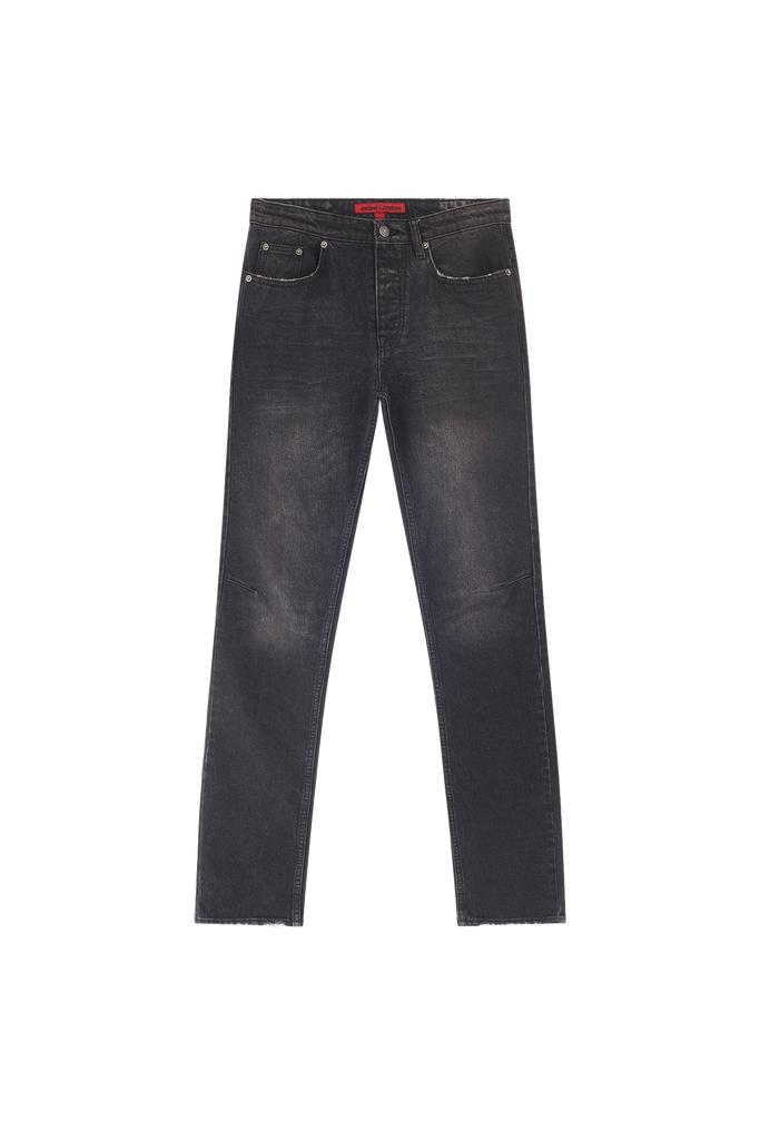 Washed Black Drain Jeans