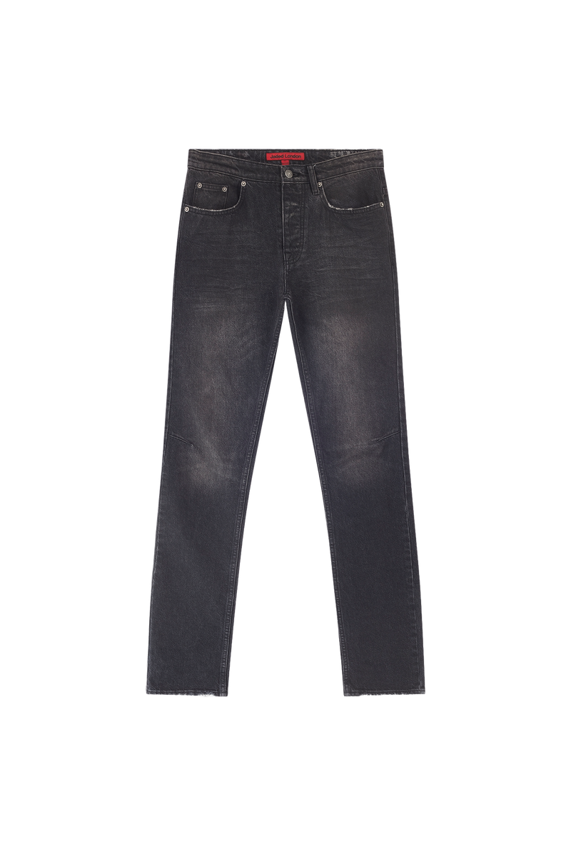 Washed Black Drain Jeans