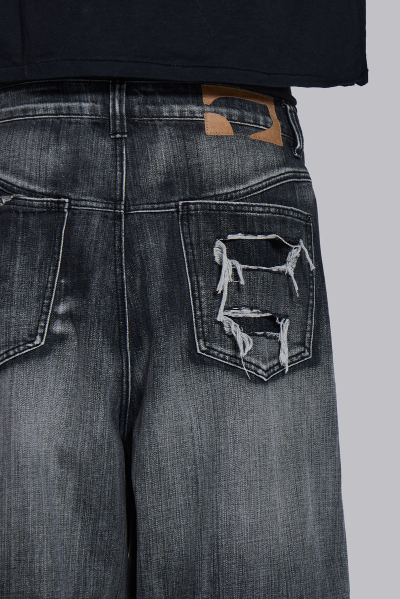 Black Eroded XL Colossus Jeans