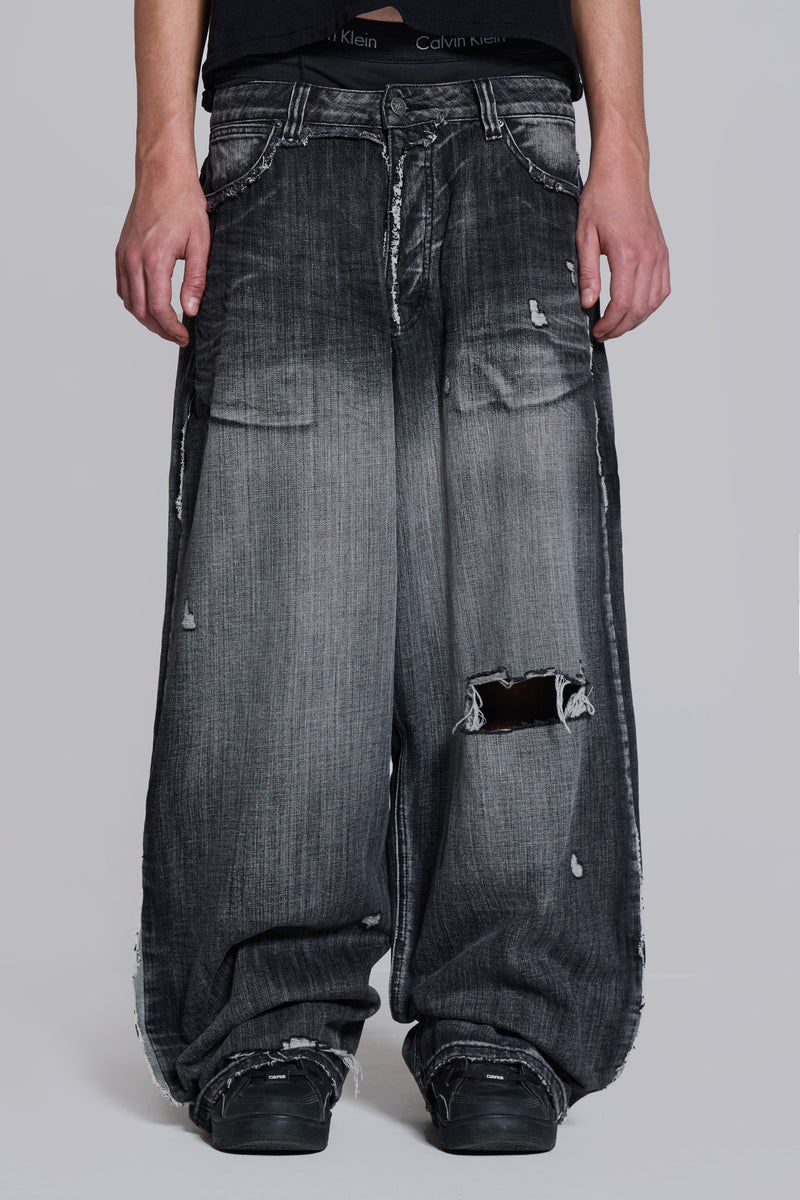 Black Eroded XL Colossus Jeans