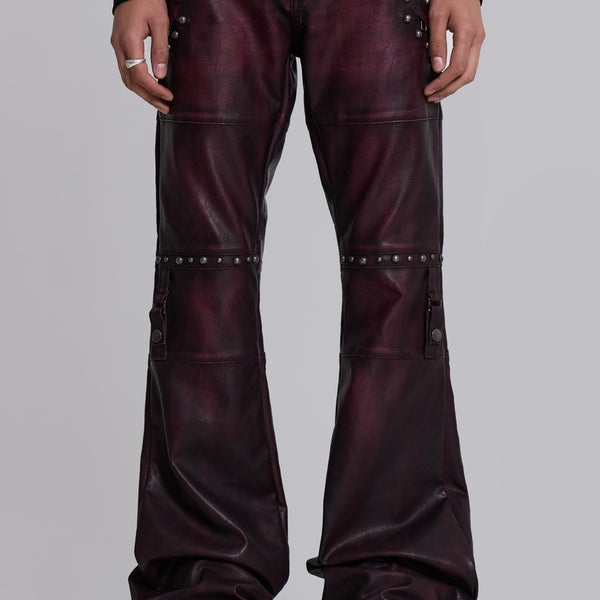 Black Cross Stud Drift Bootcut Jeans | Jaded London | Clothing