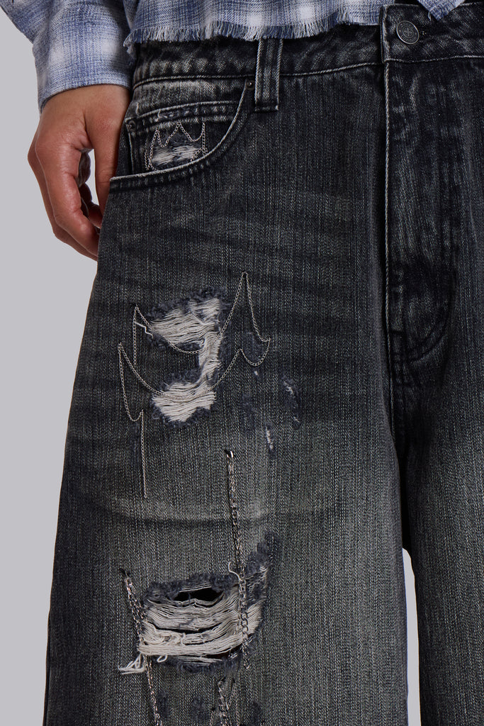 Chain Distressed XL Colossus Jeans