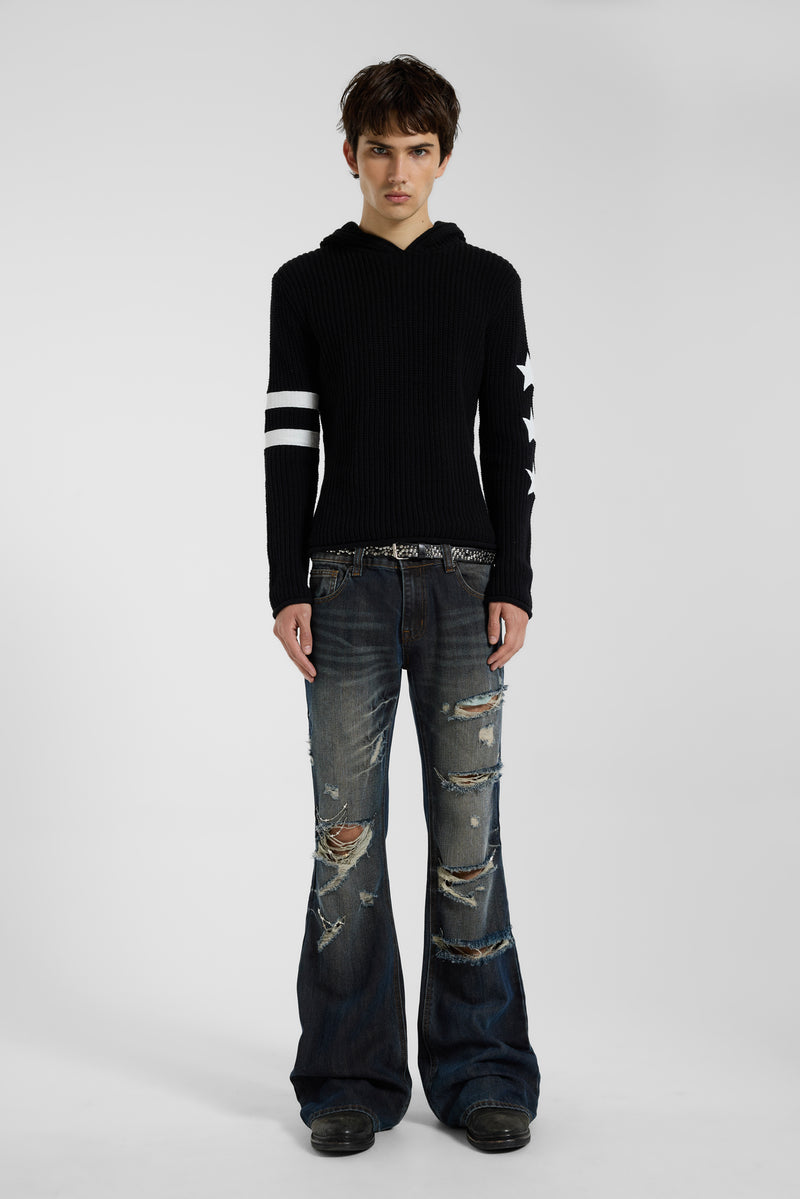 Cross Chain Blue Drift Bootcut Jeans