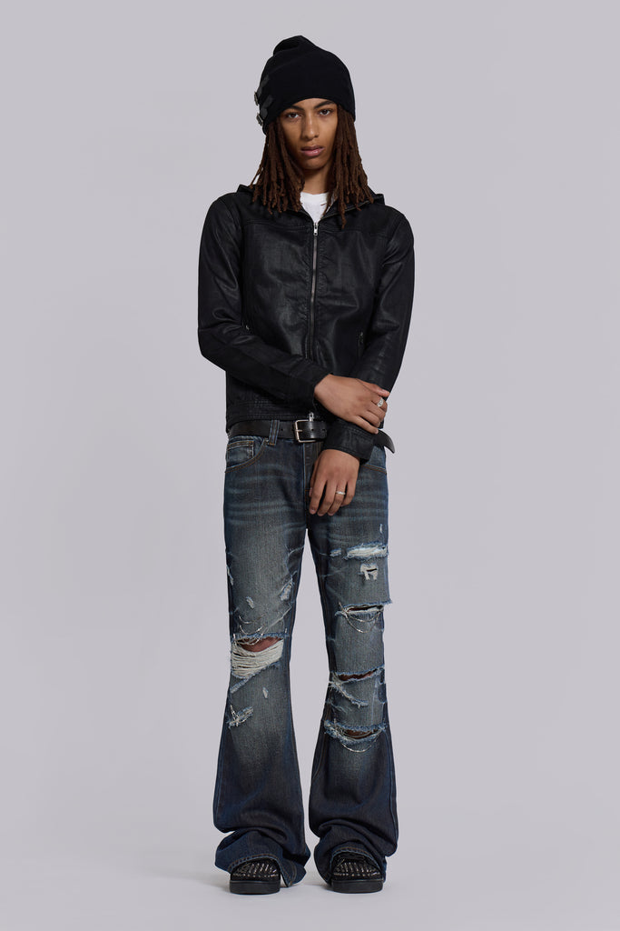 Cross Chain Blue Drift Jeans