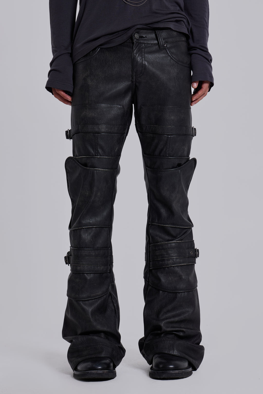 Moto Drift Bootcut Trousers | Jaded London | Clothing