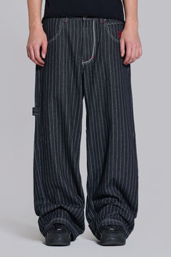 Black Ollie Pinstripe XL Colossus Jeans – view 1