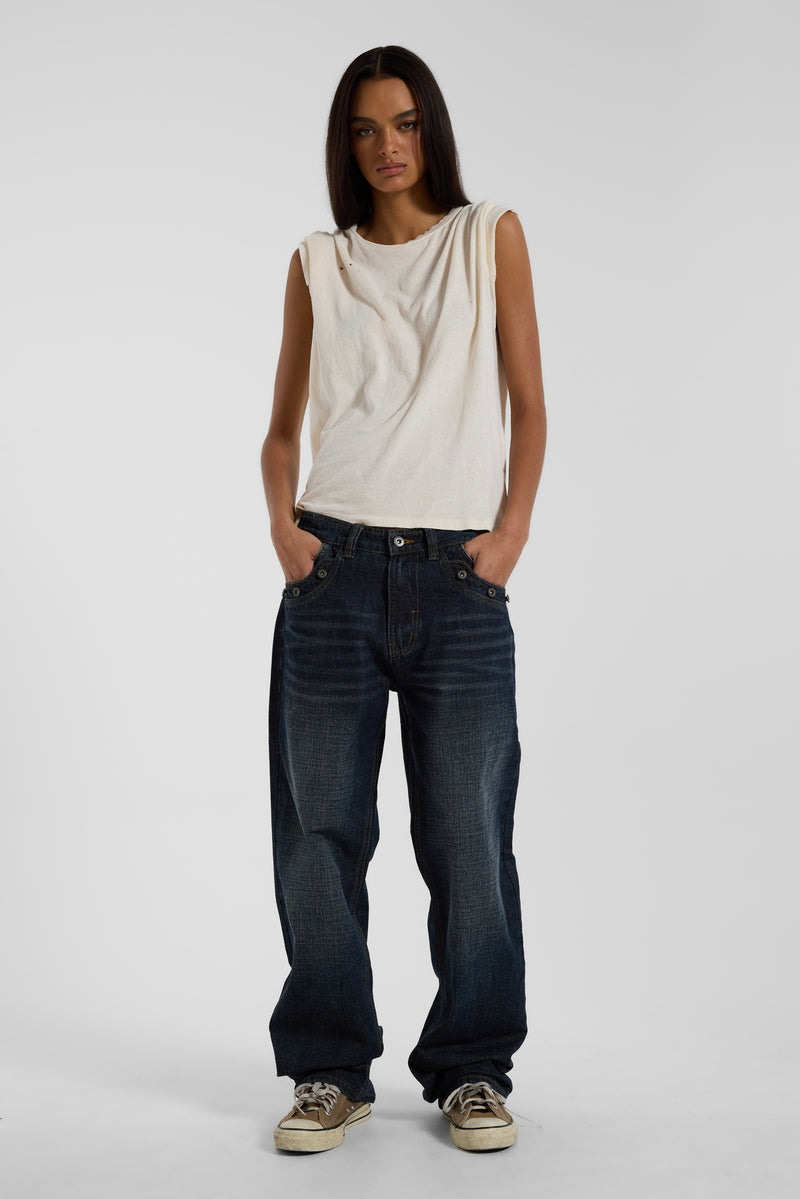 Drummer Low Rise Straight Leg Jeans