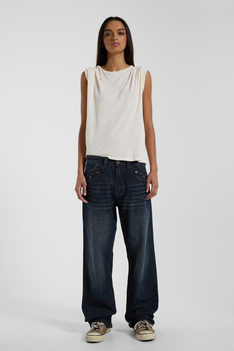 Drummer Low Rise Straight Leg Jeans