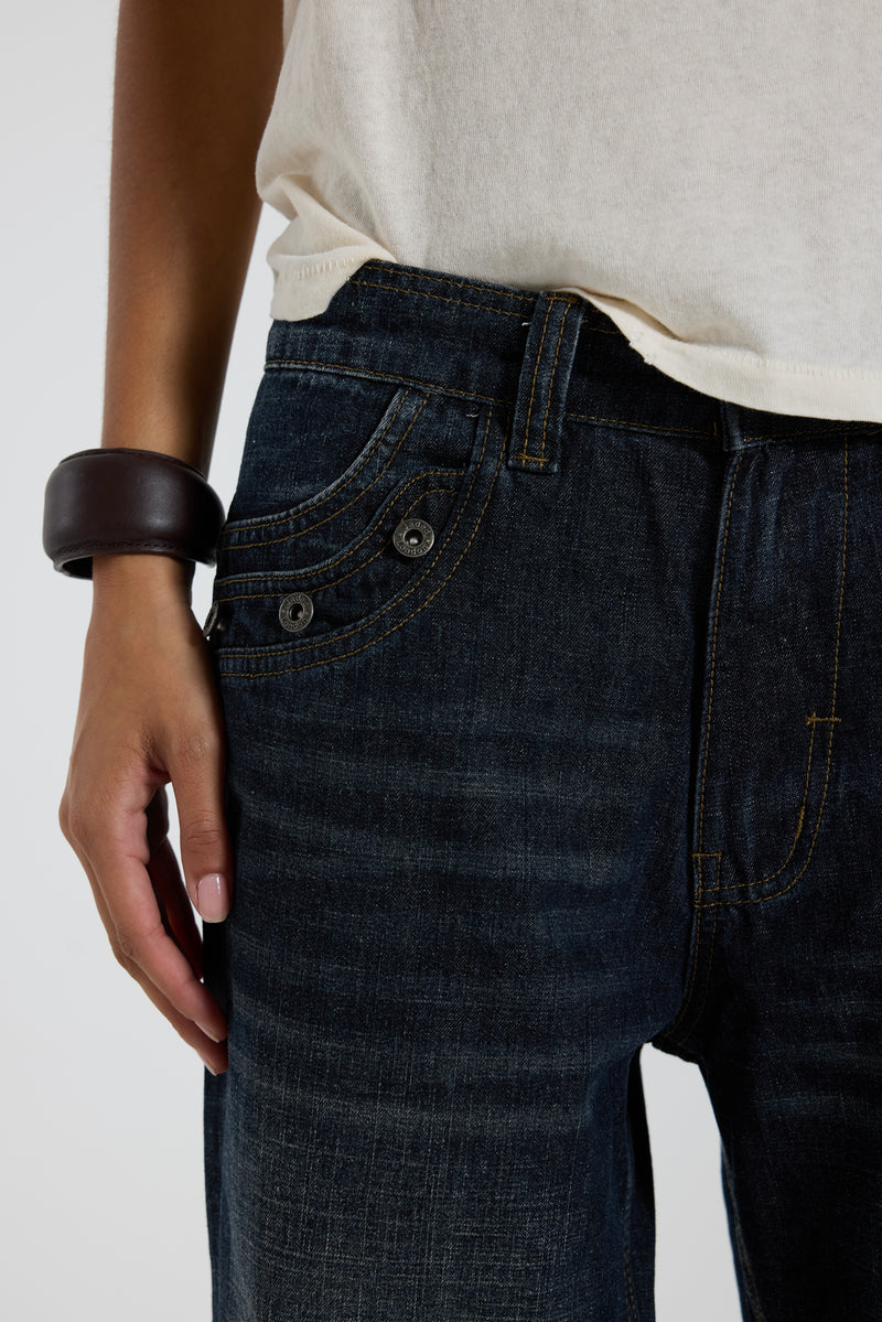 Drummer Low Rise Straight Leg Jeans