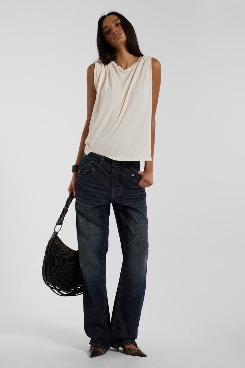 Drummer Low Rise Straight Leg Jeans